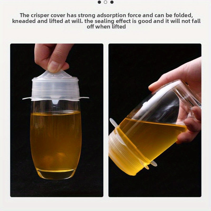 6pcs/set Food Grade Silicone Covers   Round Sealed BPA Free Fresh Keeping Lids for Cups  Pots  Pans   Durable Kitchen & Restaurant Use  Silicone Covers for Food  Kitchen Essentials  Transparent Design  Bpafree Material