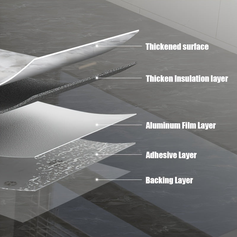 2 Rolls  15.7x118 Inch Thickened Version  3mm Thickness  Easy to Peel and Apply Vinyl Flooring Durable and Removable Waterproof Marble Tile Stickers. Self Adhesive Modern  Marble Pattern Floor Tile Decals  Suitable For Kitchen  Living Room  Office