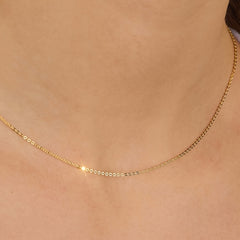 1pc Women's 18k Golden Plated Stainless Steel Choker Necklace   Adjustable 18 24cm/45 60cm (1mm Thin) Collarbone Chain  Wedding/Party Gift for Girlfriend  Mom  Wife   Durable & Tarnish Free Short Layering Necklace