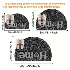 1 Semi Circular Non Slip Welcome Mat Durable