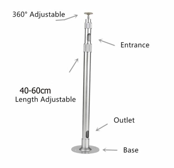 XF0037 Adjustable Metal Outdoor/Indoor Mount Telescopic Camera Bracket Stand 60-120cm