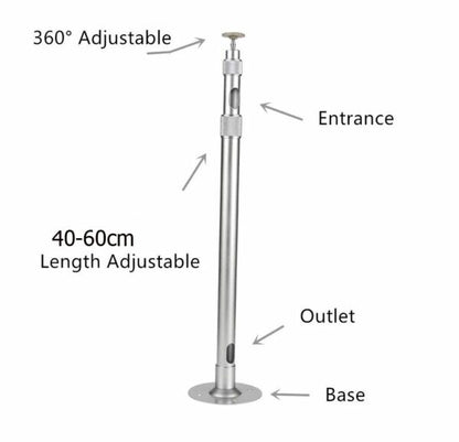 XF0037 Adjustable Metal Outdoor/Indoor Mount Telescopic Camera Bracket Stand 60-120cm