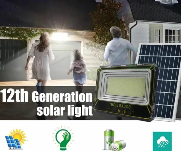 FA-GTX-300W LED Solar Powered Flood Light With Solar Panel & Remote Control