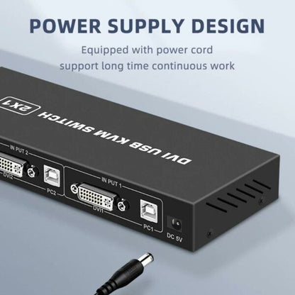 XF0516 DVI KVM Switch 2×1