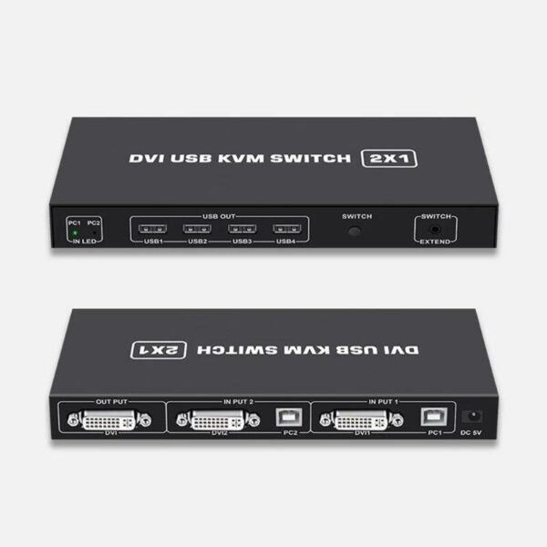 XF0516 DVI KVM Switch 2×1