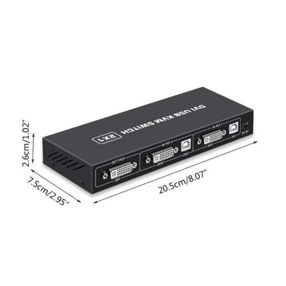 XF0516 DVI KVM Switch 2×1