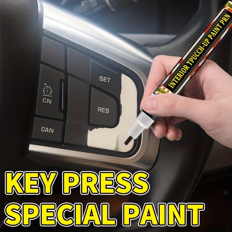 Professional Grade Liquid Black Plastic Repair Marker & Auto Paint Marker Pen   All in One Formula for DIY Car Paint Touch Up  Dashboard  Steering Wheel  Trim & Plastic Surface Scratch Removal (Compatible with Plastic Surfaces)