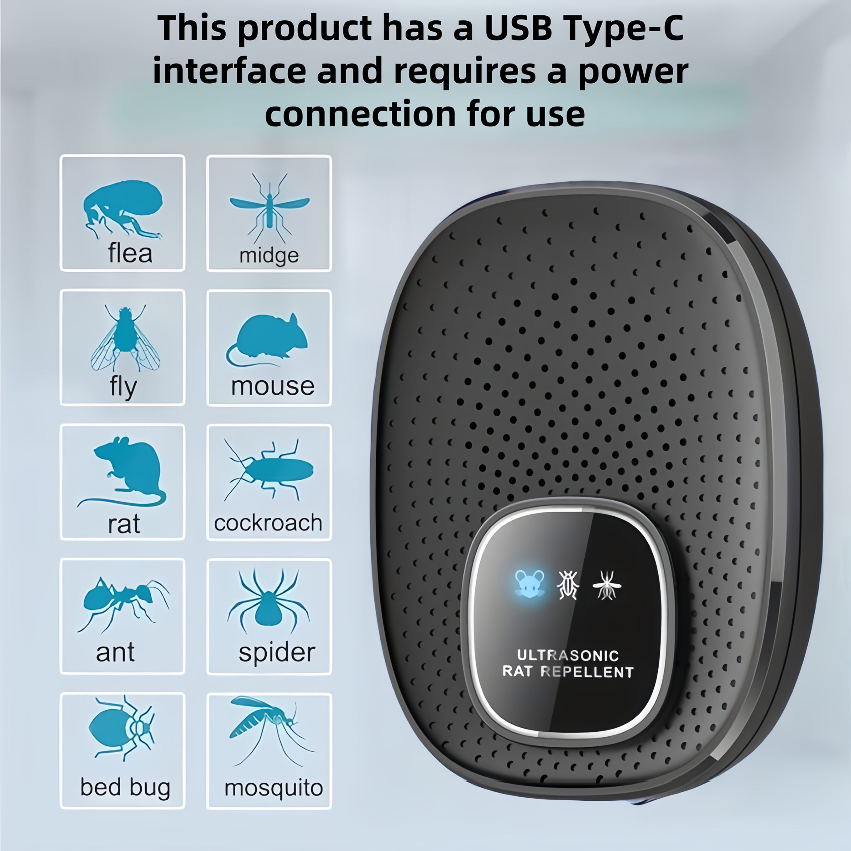 Intelligent Multi Frequency Soundwave technology Pest Repellent System for Indoor Use  Effective Against Mosquitoes  Ants  Cockroaches  Mice  Fleas  Beetles  and Other Insects  Non Toxic  Safe for Humans  Homes  Offices  and Hotels to Create a Healthy Liv