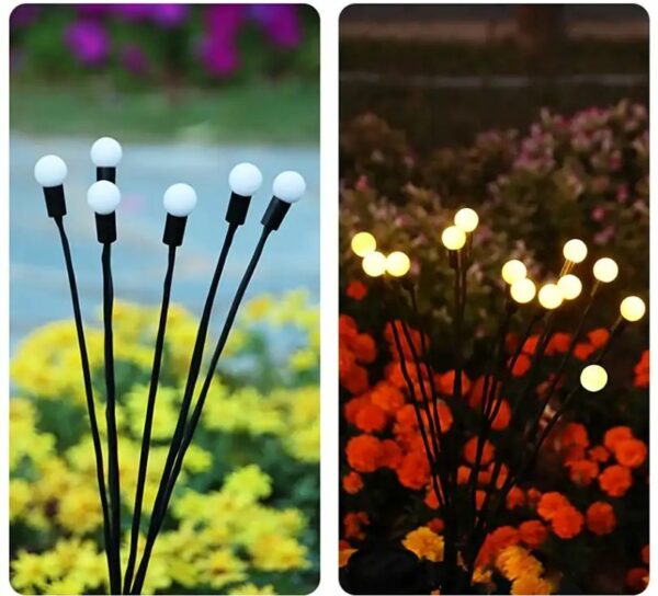 FA-LC38H-6 Solar Powered Starburst Swing Outdoor Warm White Bulb Garden Light