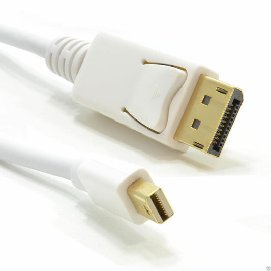 Mini DisplayPort Male Plug to Display Port Plug