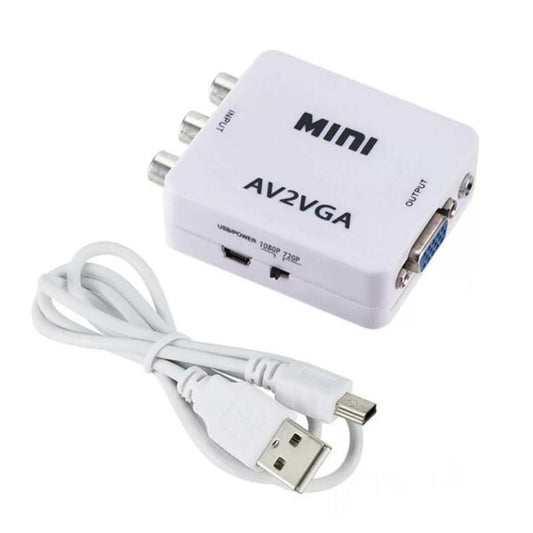 Treqa HDV-556 AV (RCA) to VGA Video Converter 1080P