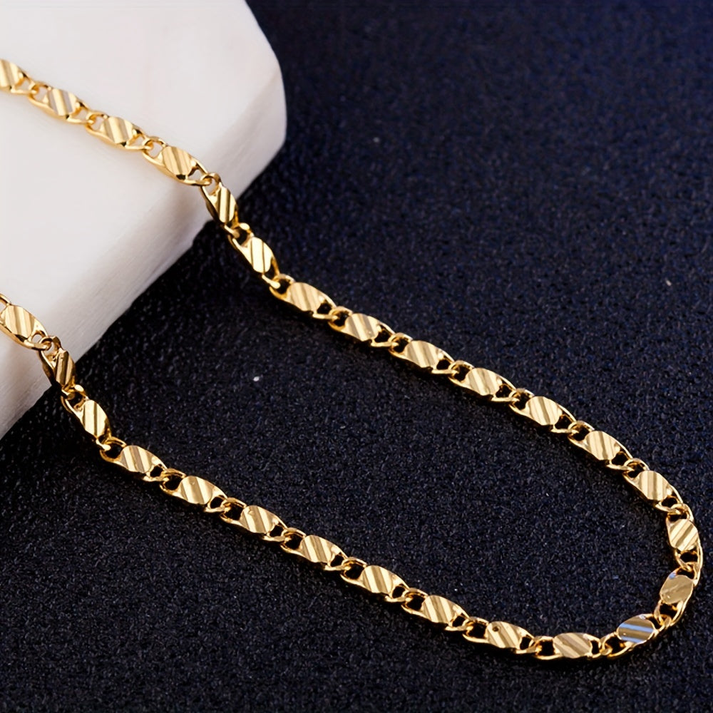 16 30inch 2MM Wide Fashion Luxury Men Women Fashion Solid Embossed Flat Chain Necklace Fine Jewelry