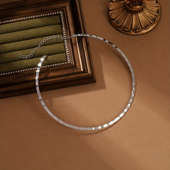 Elegant Minimalist Metal Choker Necklace   Hip Hop Inspired  Versatile Iron Chain with Square Links  Ideal for Parties & Music Festivals  Party Accessory|Modern Choker|Durable Metal Chain  Choker Necklace.Kpop Style Jewelry.