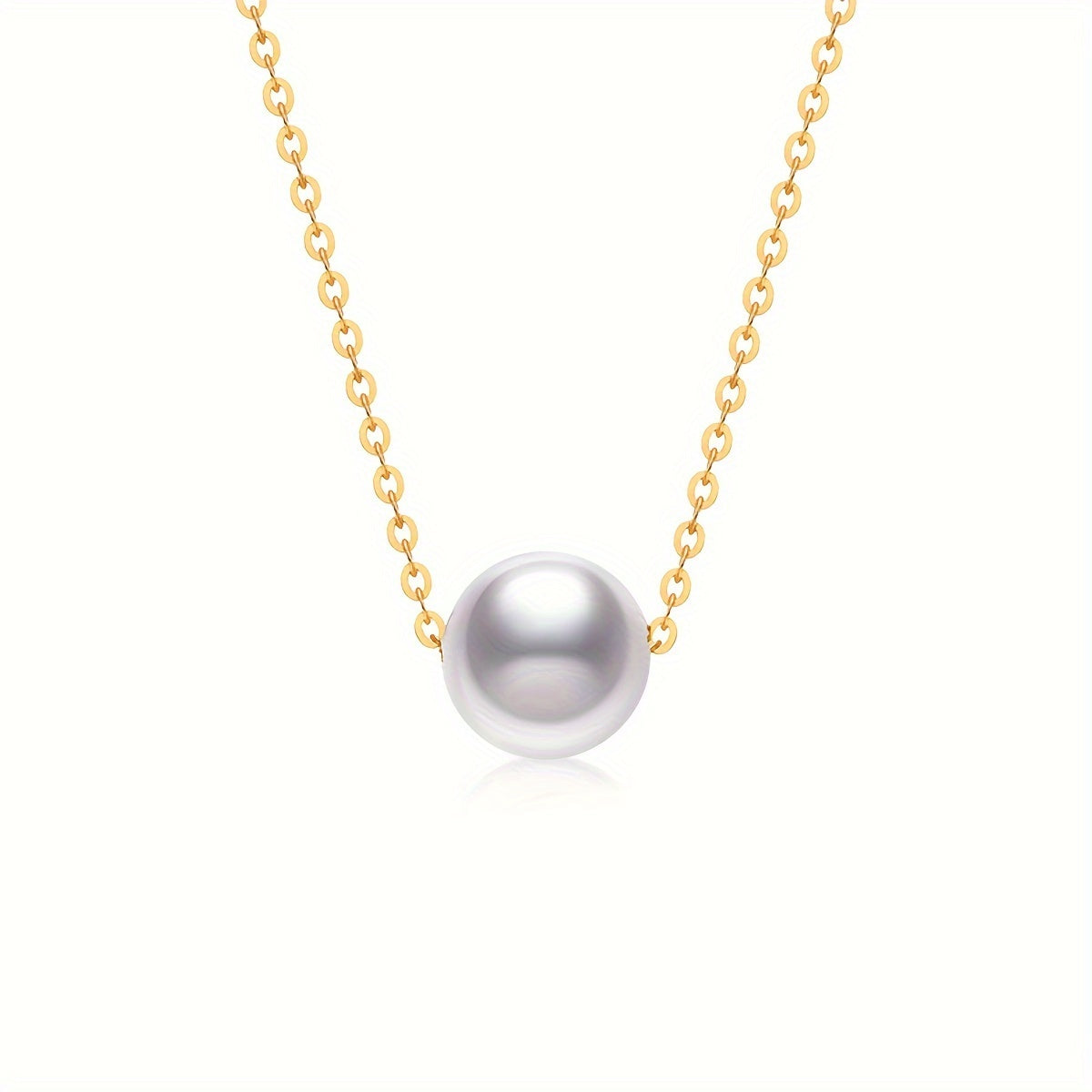 1pc Elegant Golden Tone Alloy Imitation White Pendant Necklace for Women   Simple & Fashionable Chain Jewelry for Daily Wear  Parties  Valentine's Day Gift  Year Round Versatile Accessory  Necklace  Party Jewelry  Versatile Jewelry  Delicate Craftsmanship