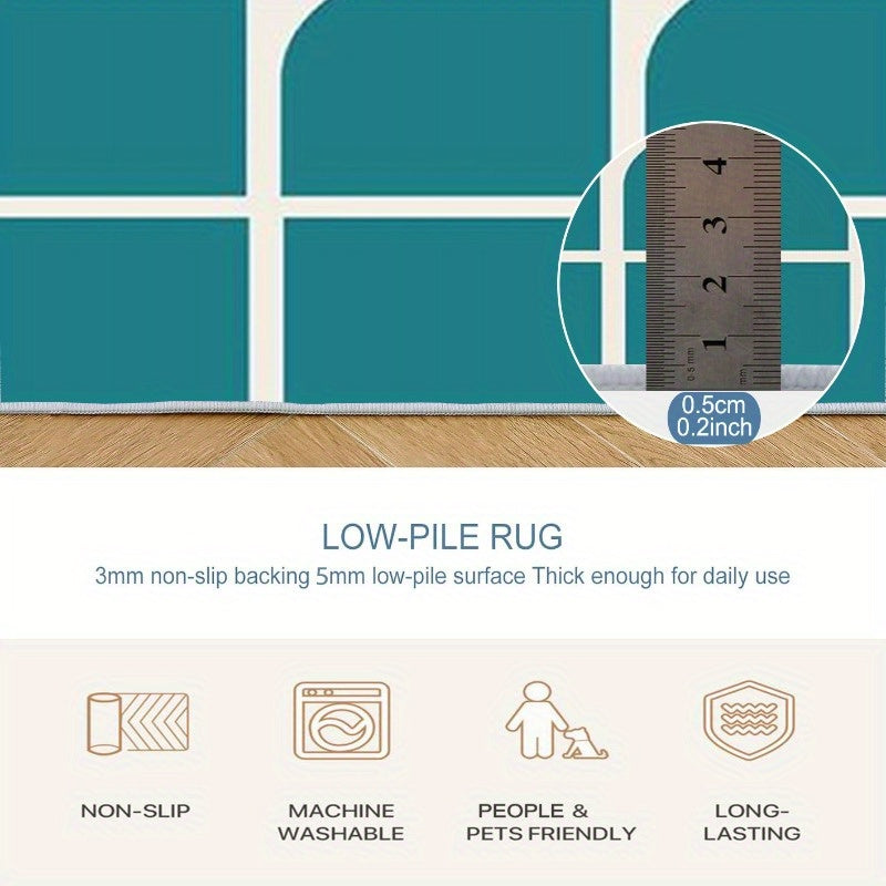 1pc Geometric Pattern Design Durable Front Door Mat  Welcome Mat  Outdoor and Indoor Entryway Mat  Bedside Mat  Bathroom Mat  Small Mat Suitable for Spring  Summer  Autumn and Winter Seasons