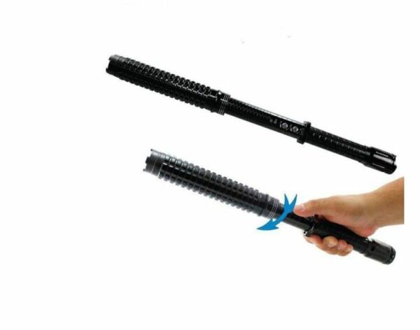 FA-HY-X10 Rechargeable Stun Gun Telescopic Baton Stick Cree LED Flashlight