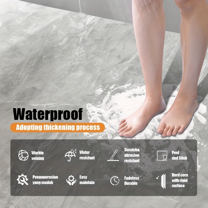 2 Rolls  Thickened Large Roll 3mm  15.67 Inches x 118.11 Inches  European Retro 3D Marble Flooring Stickers  Peel and Stick  Removable and Easy to Maintain  Pvc Wallpaper  Scratch resistant  Multi functional Design Suitable For Bedroom  Living Room