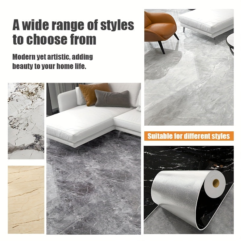 2 Rolls  Thickened Large Roll 3mm  15.67 Inches x 118.11 Inches  European Retro 3D Marble Flooring Stickers  Peel and Stick  Removable and Easy to Maintain  Pvc Wallpaper  Scratch resistant  Multi functional Design Suitable For Bedroom  Living Room