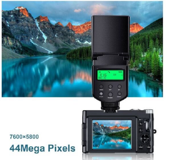 DC101LW Wide Angle 16X Digital Zoom Auto Focus Video Camera With Flash Speed Light 44MP