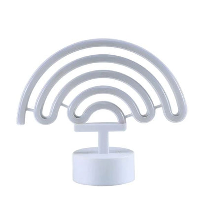 B-29 USB DC Cable Or Battery Operated Rainbow Neon Lamp With Base