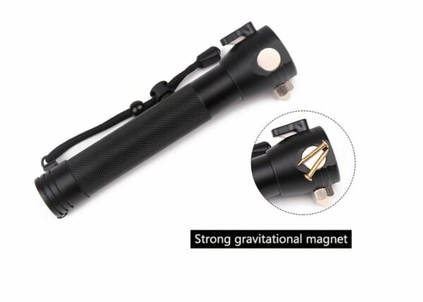 FA-T09 Solar Powered Dual USB Charging Glare Aluminum Alloy Flashlight