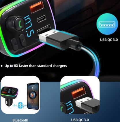 MP3-2 Car FM Modulator And MP3 Player with 2USB + PD Fast Charging