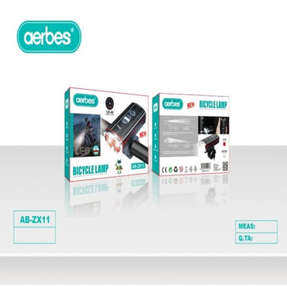 Aerbes AB-ZX11 USB Rechargeable Bicycle Light With Sensor Mode