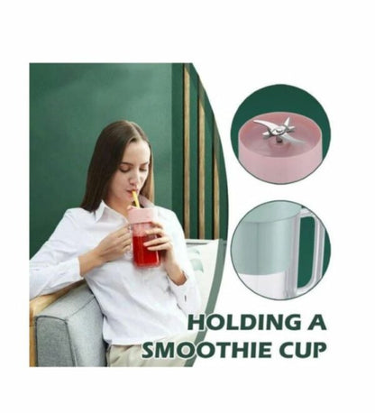 Aorlis AO-78227 Portable Rechargeable Handheld Juice Blender Cup With Straw 500ML