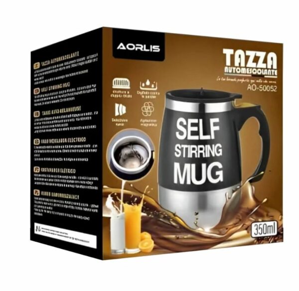 Aorlis AO-50052 Battery Operated Auto Stirring Magnetic Mug 350ml