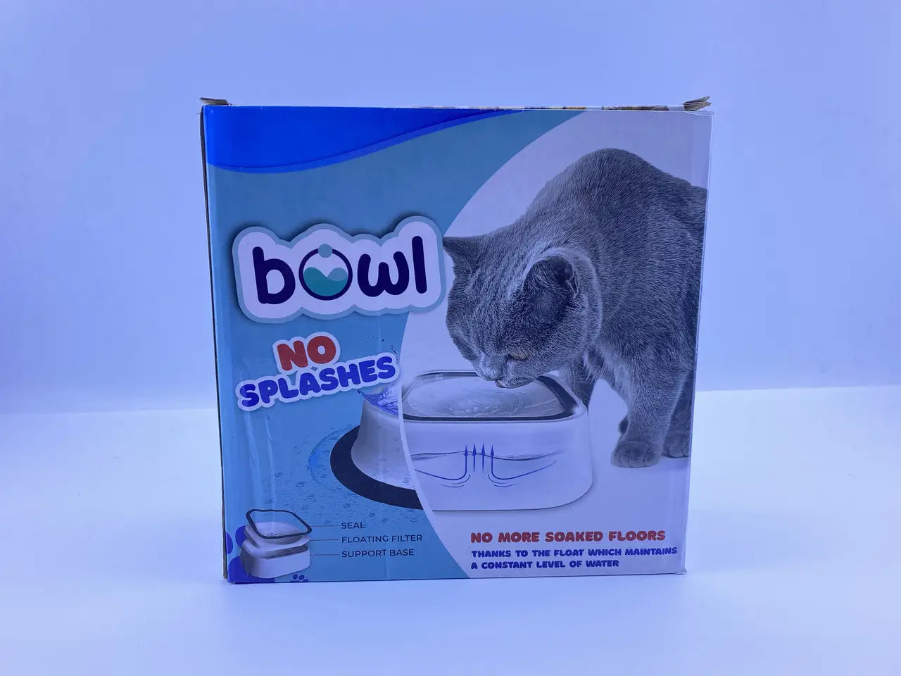 Non-spill bowl with a floating disk for dogs and cats Magic Bowl 1.5 l