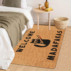 1Pc Gothic Black Cat Welcome Mat 1.02Cm Thick Fleece