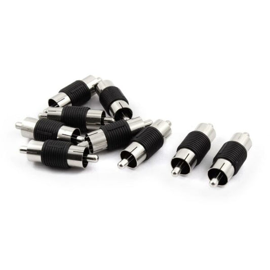 100 pcs RCA Male to Male AV Audio Video Plug Jack Extension Cable Connectors
