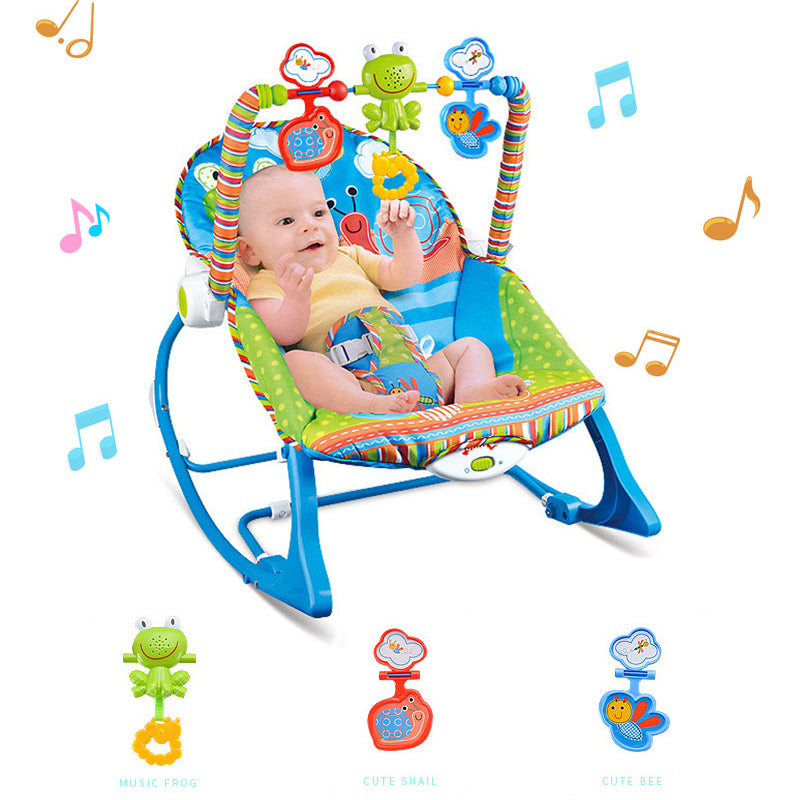 Newborn Electric Baby Bouncer Rocker Vibration Chair Musical Cradle Swing Seat
