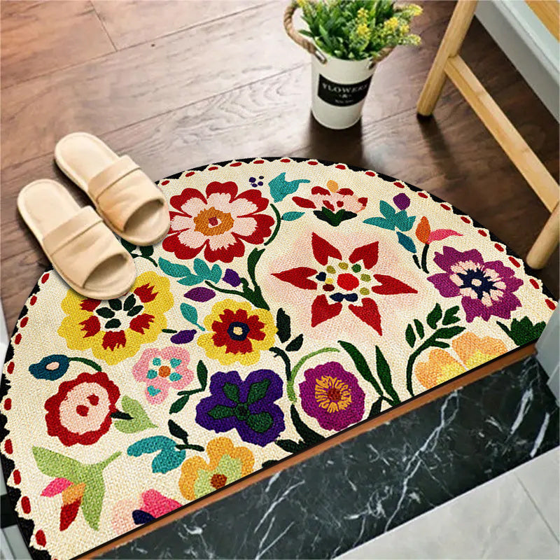 1Pc Extra Large Semi Circular Floor Mat Non Slip
