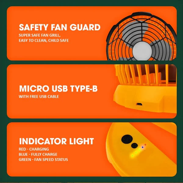 Aerbes AB-FSD03 Mini Desktop Fan 8″