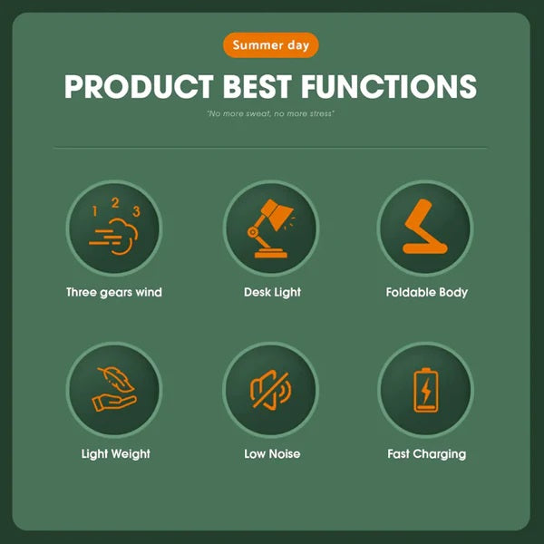 Aerbes AB-FSD03 Mini Desktop Fan 8″