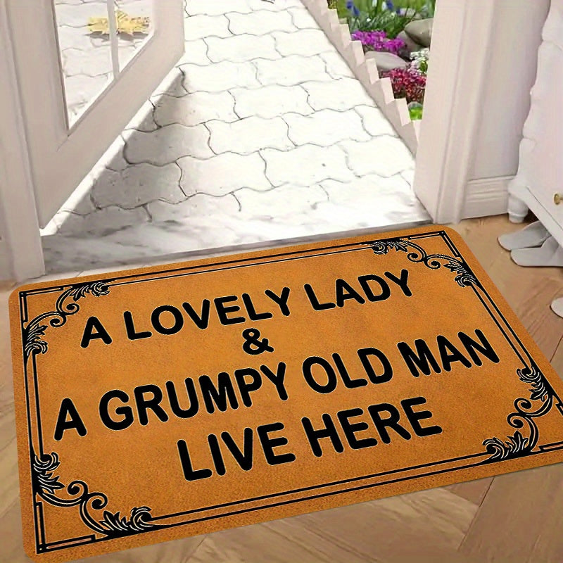 1Pc Funny Door Mat "A Lovely Lady & A
