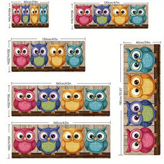 1Pc Of Cartoon Owl Pattern Long Strip Mat Flannel