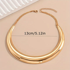 1pc Boho Sexy Iron Choker Necklace for Women  Elegant High End Metal Collar  Versatile for Daily Wear and Evening Parties