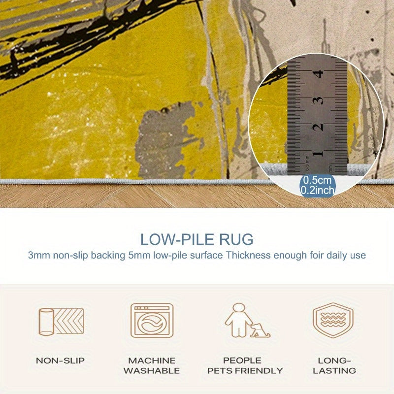 1Pc Modern Abstract Welcome Mat Non Slip Indoor/Outdoor Door