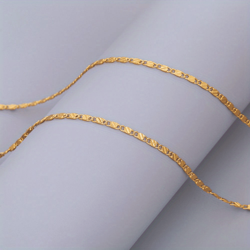 16 30inch 2MM Wide Fashion Luxury Men Women Fashion Solid Embossed Flat Chain Necklace Fine Jewelry