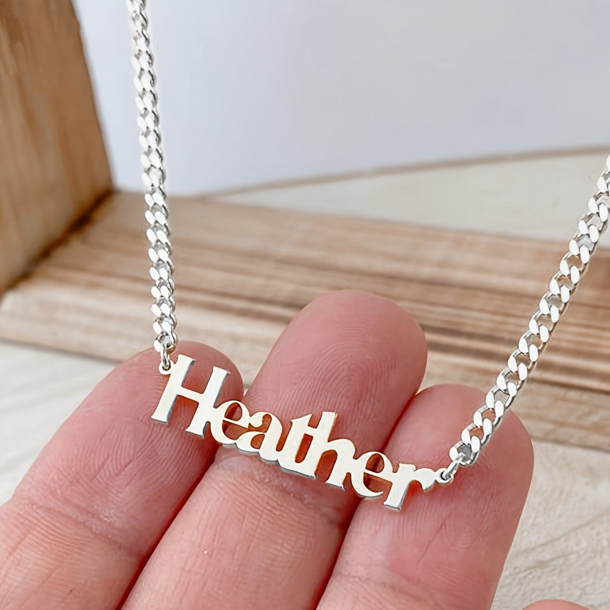 Custom Engraved 18K Golden Plated Stainless Steel Necklace with Pendant   Design  Minimalist Style for Men and Women  Durable 201 Stainless Steel Chain  Name Necklac