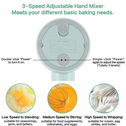 Aorlis AO-78163 USB Rechargeable Electric Whip 3 in 1