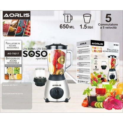 Aorlis AO-78217 Stainless Steel Blender