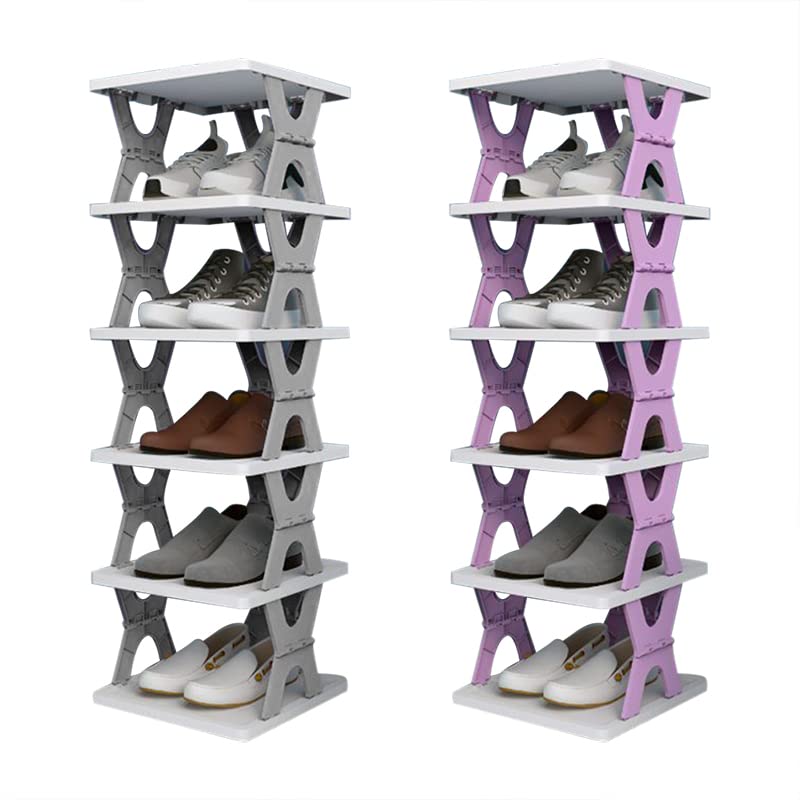 Smart Store Collapsible Shoes Stand,Shoe Tower Rack Suit for Small Spaces,Closet,Small Entryway,Easy Assembly and Stable in Structure,Corner Storage Cabinet for Saving Space