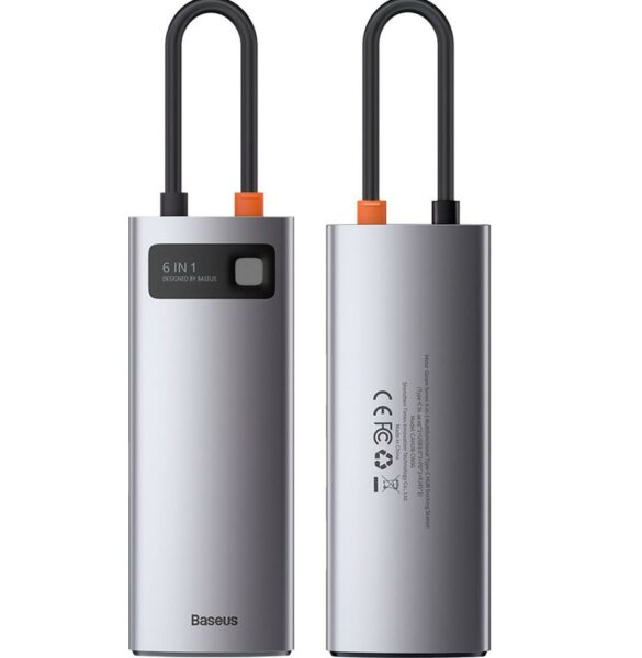 Baseus Metal Gleam Series 6 in1 Multifunctional USB Type-C HUB Station