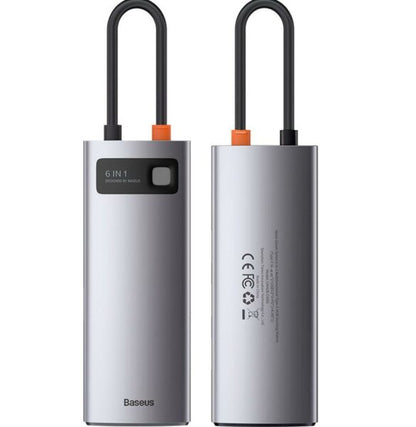 Baseus Metal Gleam Series 6 in1 Multifunctional USB Type-C HUB Station