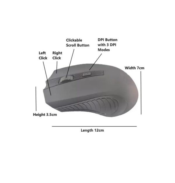 Aerbes AB-D324 Wireless Mouse With DPI Button