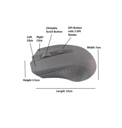 Aerbes AB-D324 Wireless Mouse With DPI Button