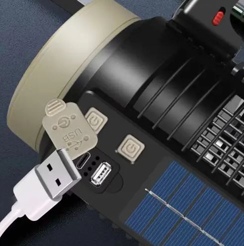 FA-5170 Solar Powered Searchlight With Mosquito Electric Shock Killer
